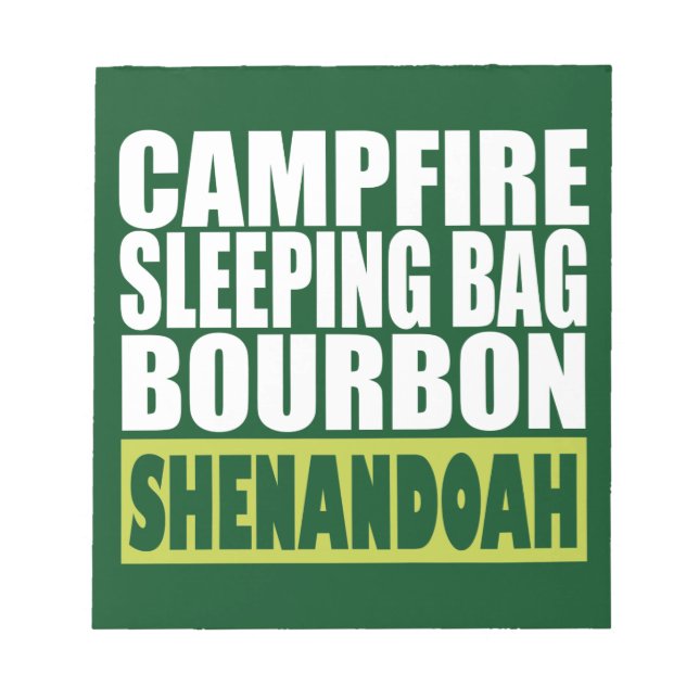Campfire Sleeping Bag Bourbon Shenandoah Anteckningsblock (Framsida)