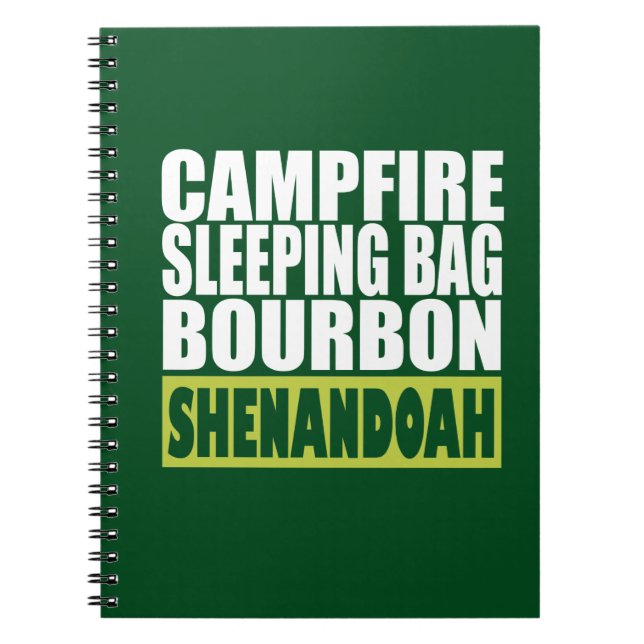 Campfire Sleeping Bag Bourbon Shenandoah Anteckningsbok (Framsidan)