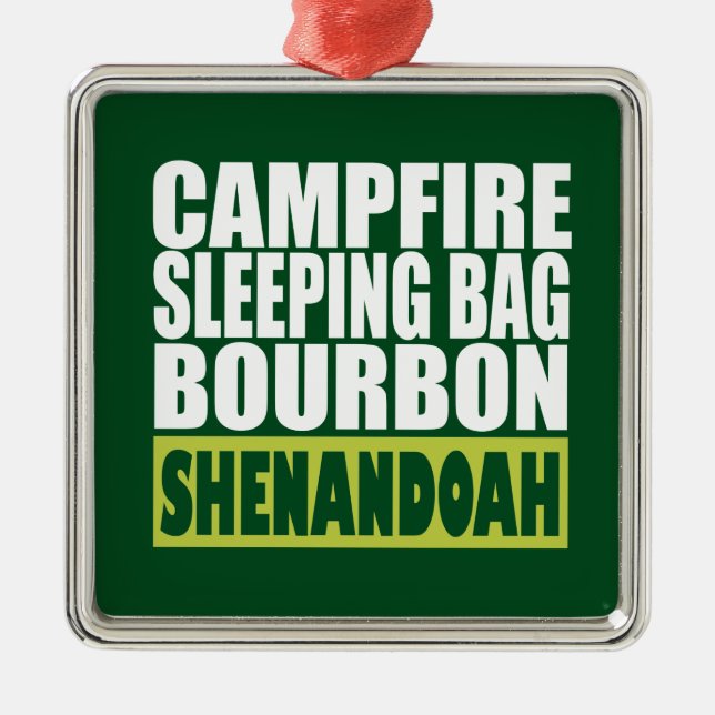 Campfire Sleeping Bag Bourbon Shenandoah Julgransprydnad Metall (Framsidan)