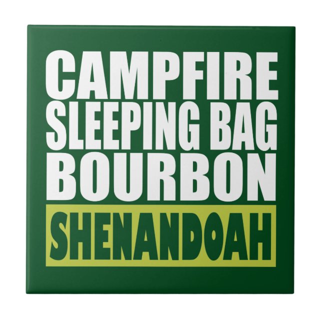 Campfire Sleeping Bag Bourbon Shenandoah Kakelplatta (Framsidan)