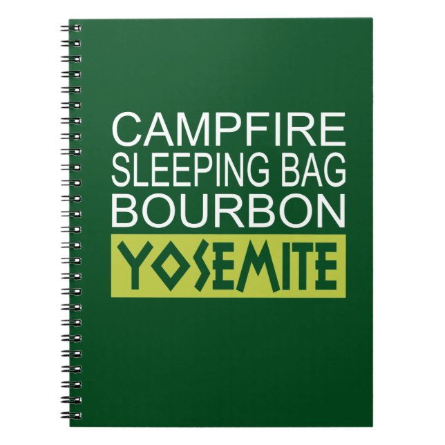 Campfire Sleeping Bag Bourbon Yosemite Anteckningsbok (Framsidan)