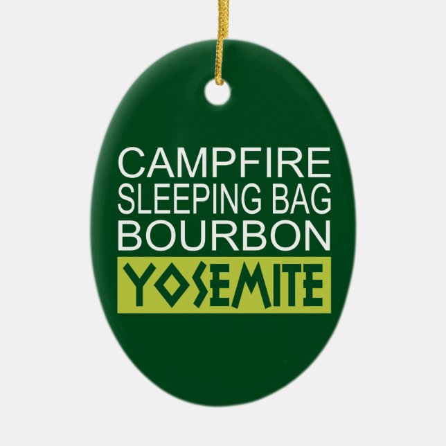 Campfire Sleeping Bag Bourbon Yosemite Julgransprydnad Keramik (Framsidan)