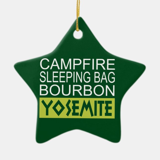 Campfire Sleeping Bag Bourbon Yosemite Julgransprydnad Keramik (Framsidan)