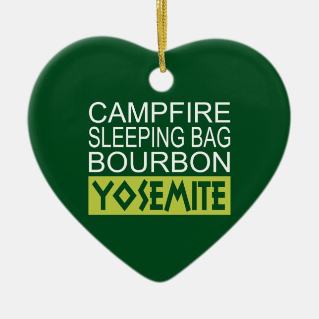 Campfire Sleeping Bag Bourbon Yosemite Julgransprydnad Keramik (Framsidan)
