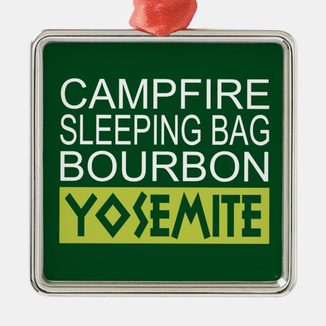 Campfire Sleeping Bag Bourbon Yosemite Julgransprydnad Metall (Framsidan)