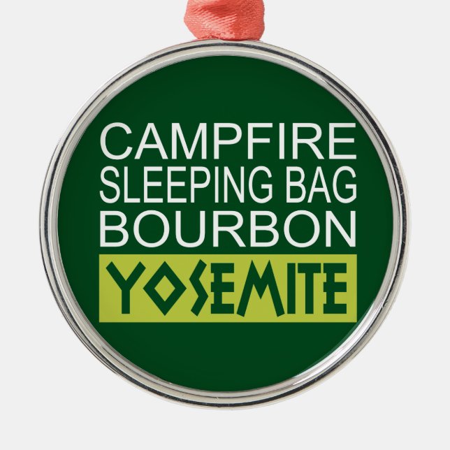 Campfire Sleeping Bag Bourbon Yosemite Julgransprydnad Metall (Framsidan)