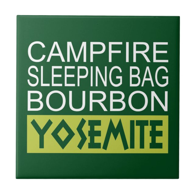 Campfire Sleeping Bag Bourbon Yosemite Kakelplatta (Framsidan)