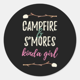 Campfire S'Mores Kinda Camper Food Runt Klistermärke