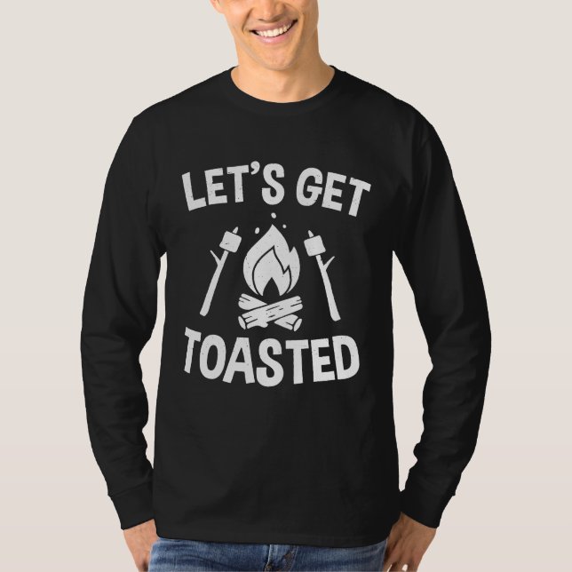 Campfire Smores Marshmallow Camping Lets Get Toa T Shirt (Framsida)
