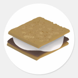 Campfire S'mores Runt Klistermärke