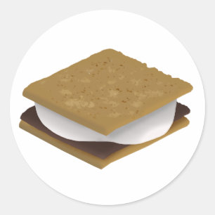 Campfire Smores Runt Klistermärke