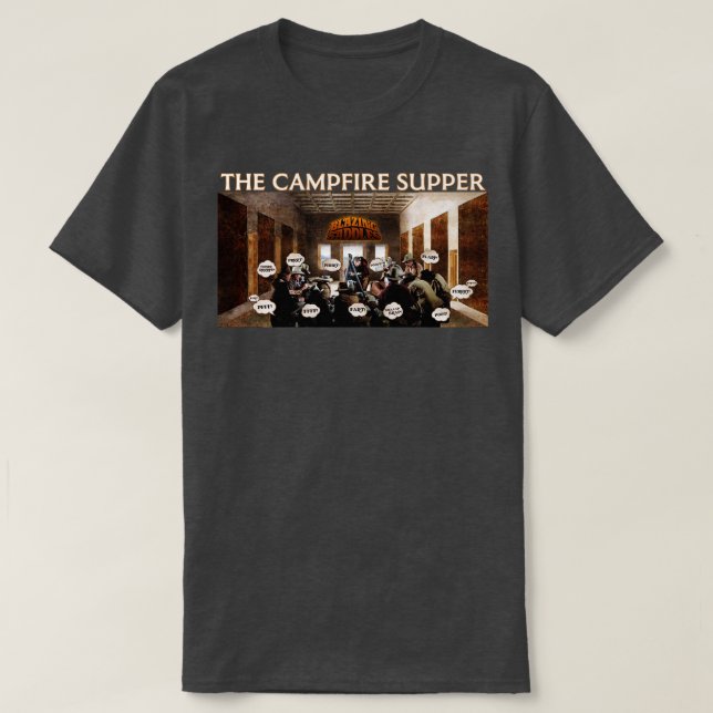 Campfire Supper Blazing Saddles Fart Scene T Shirt (Design framsida)
