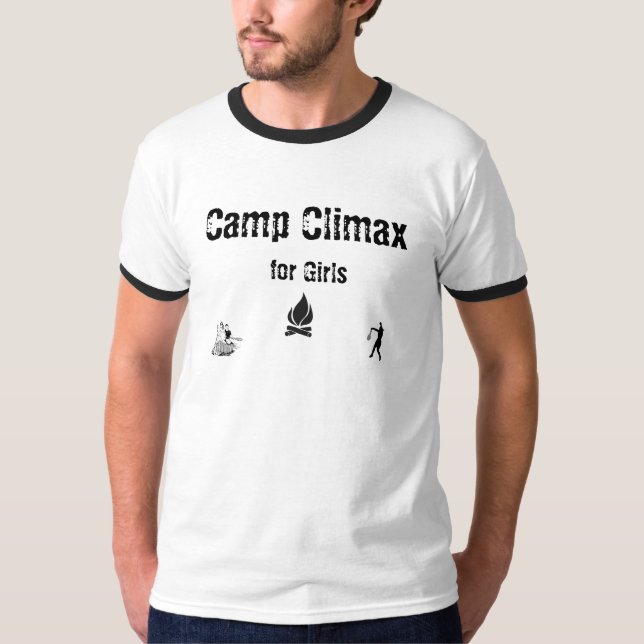 campfire tennis, canoe-1, lägerklimax, för flickor tee (Framsida)