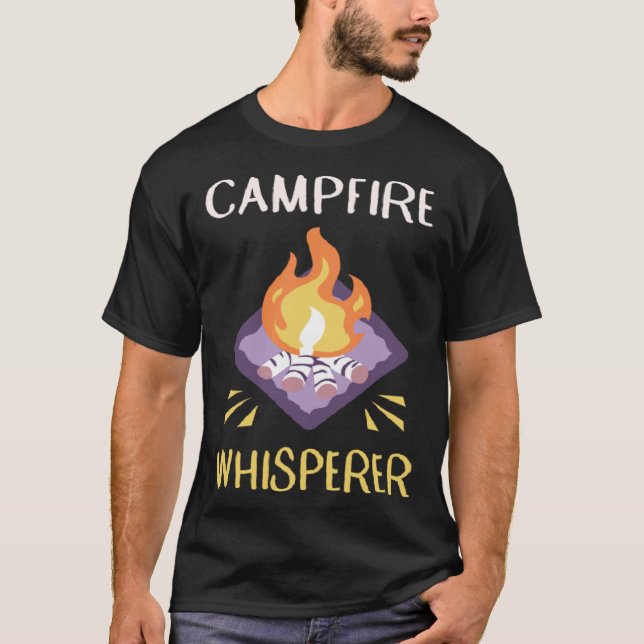 Campfire Whisperer Camping  Campfire  1 T Shirt (Framsida)