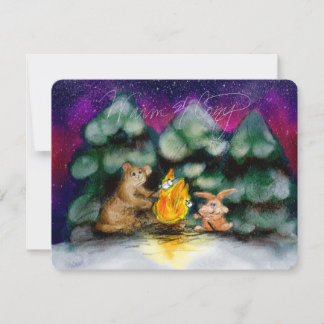 Campfire Winter Forest Animals Note Cards Anteckningskort