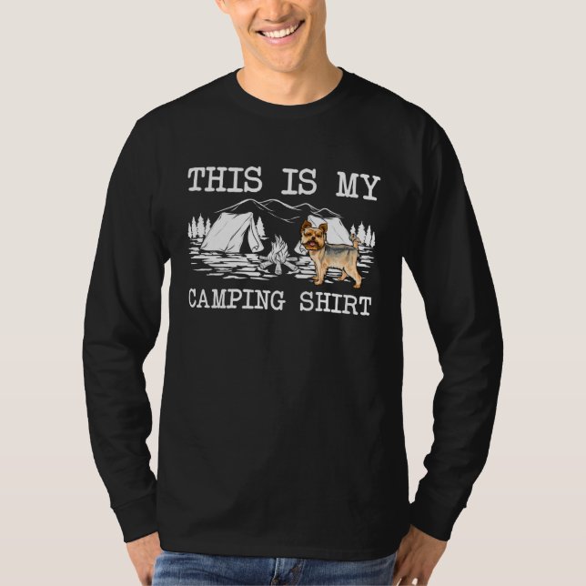 Campfire Yorkshire Terrier Dog This Is My Camping T Shirt (Framsida)