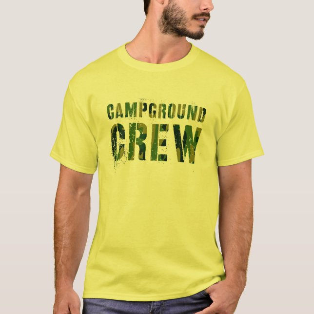 CAMPGROUND CREW Camo Host Sommarkonsult Lärare T Shirt (Framsida)