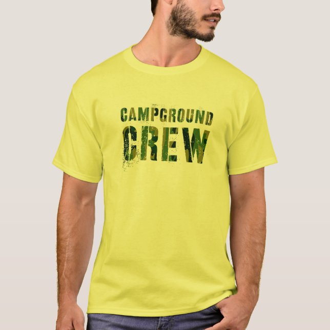 CAMPGROUND CREW Camo Host Sommarkonsult Lärare T Shirt (Framsida)
