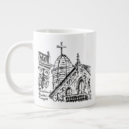 Campground Motif by Babbie - Martha's Vineyard Jumbo Mugg