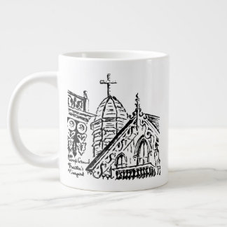 Campground Motif by Babbie - Martha's Vineyard Jumbo Mugg