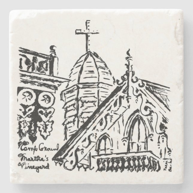 Campground Motif by Babbie - Martha's Vineyard Stenunderlägg (Framsidan)