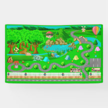 Campground Road for Cars 3 x 5 Banner