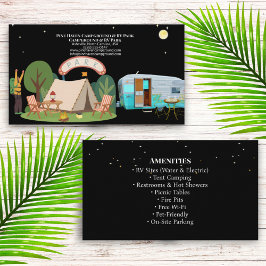 Campground & RV Park Rustic Outdoor Lodging Visitkort
