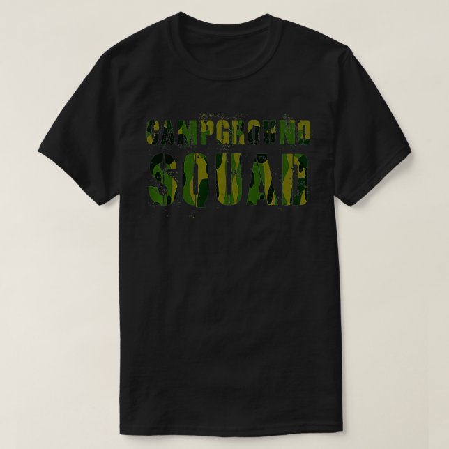 CAMPGROUND SQUAD Camo Summer Counselor Teacher Cre T Shirt (Design framsida)
