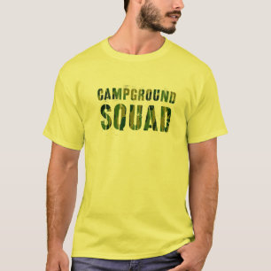 CAMPGROUND SQUAD Camo Summer Counselor Teacher Cre T Shirt