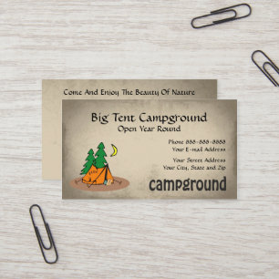 Campground Tält Exdoor Equipment Business Visitkort