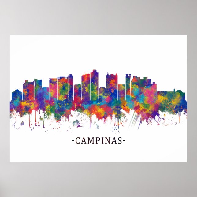 Campinas Brasilien Skyline Poster (Framsidan)