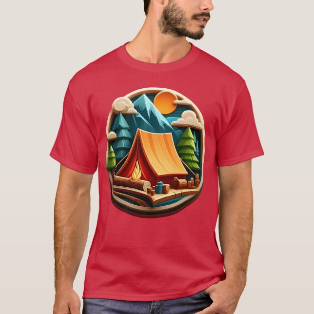 CAMPING 4 retro T Shirt (Framsida)