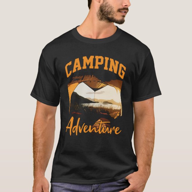 Camping Adventure Inspirational Amusing Camping Qu T Shirt (Framsida)