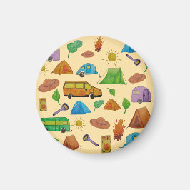 Camping adventure magnet