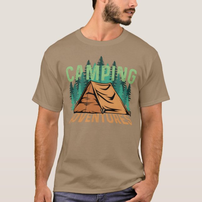 Camping Adventures Nature Person Gift friends T Shirt (Framsida)