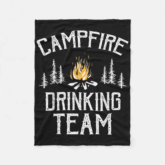 Camping Älskare Camper-träningsteamet Fleecefilt (Framsidan)