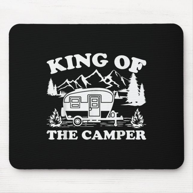 Camping Älskare Camper Van Kung i lägret Musmatta (Framsidan)