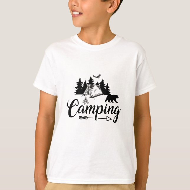 Camping Älskare - Coola Camping T Shirt (Framsida)