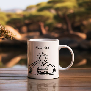 Camping älskare personlig utomhusvan kaffemugg