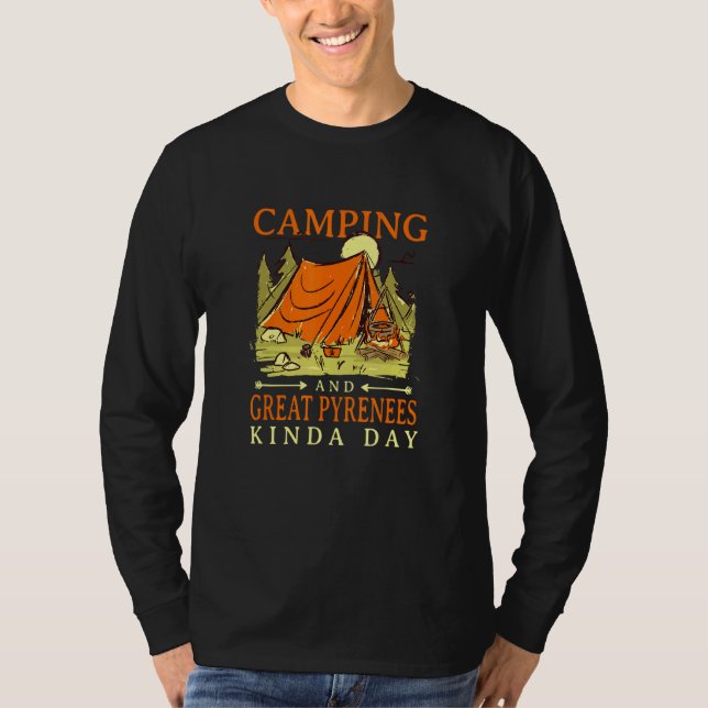 Camping and Underbar Pyrenées Kinda Day Pyrenean H T Shirt (Framsida)