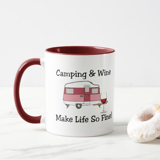 Camping and Vin Combo Mugg (Med munk)