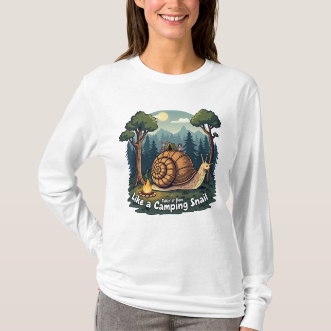Camping Animal Funny T-shirt (Framsida)