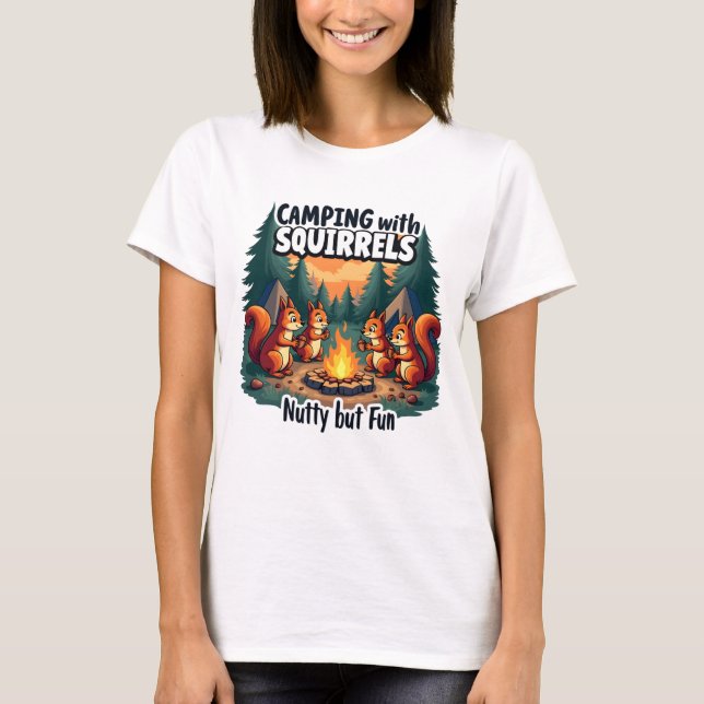 Camping Animal Funny T-shirt (Framsida)