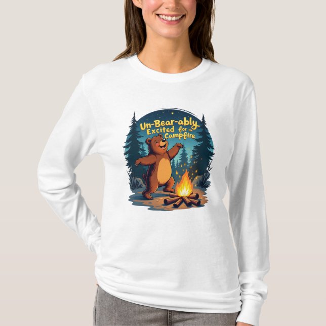 Camping Animal Funny T-shirt (Framsida)
