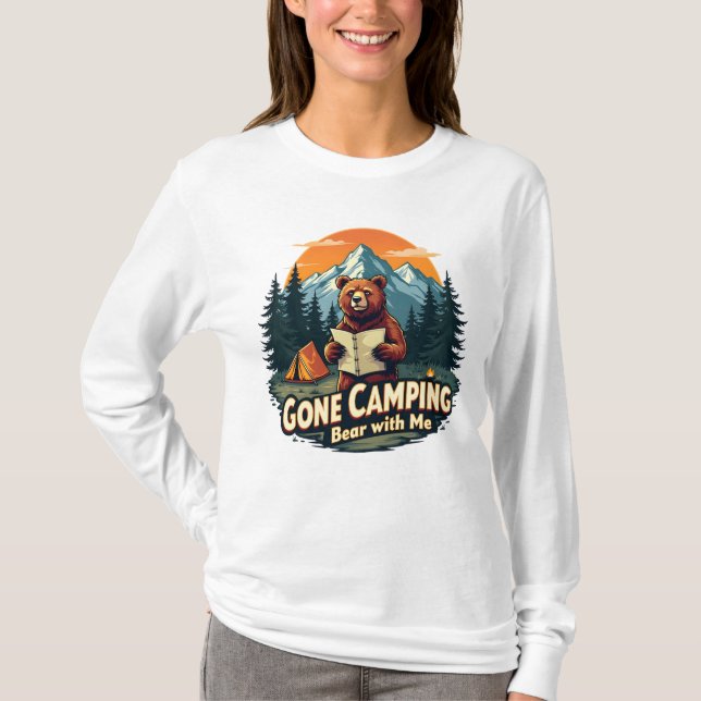 Camping Animal Funny T-shirt (Framsida)