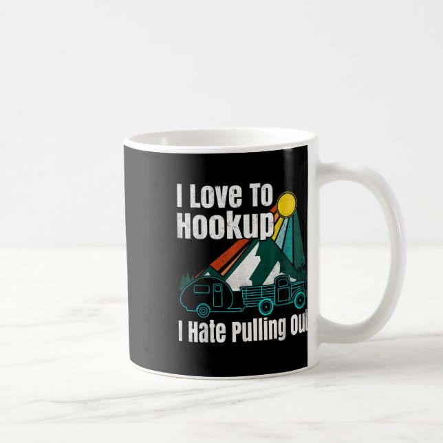 Camping Anslutning Jag Hatade Dra Ut Gammal Campin Kaffemugg (Höger)