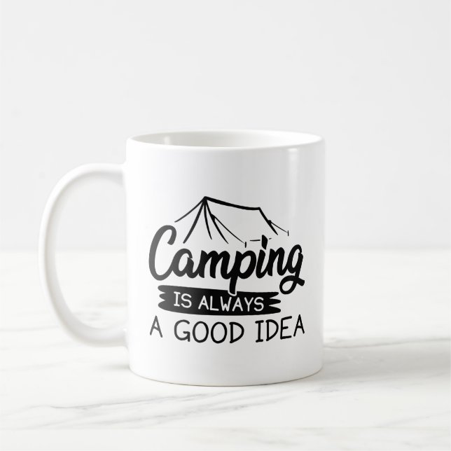 Camping är alltid en Bra-idé Kaffemugg (Vänster)