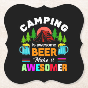 Camping är Awesome Beer gör det Awesomeare-67357 Underlägg Papper
