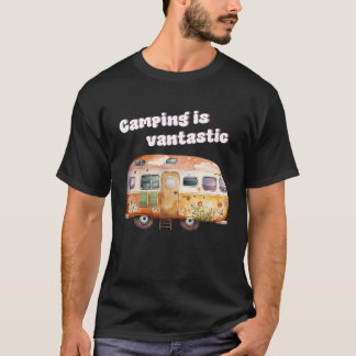 Camping är en fantastisk kamper-skåpbil t shirt