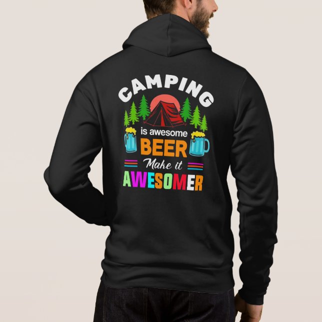 Camping är fantastisk öl Gör det ännu bättre-67357 T Shirt (Baksida)